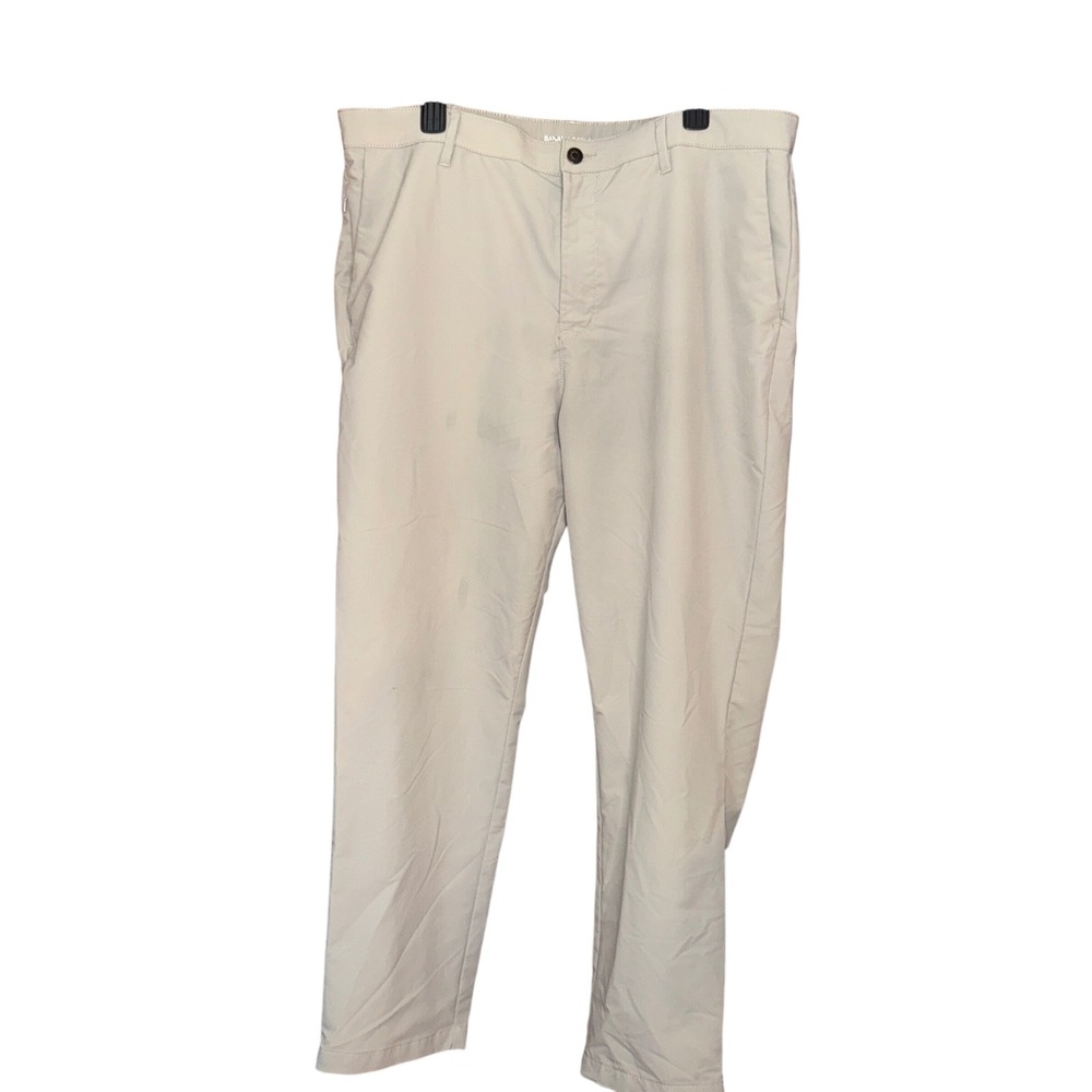 Banana Republic Mens Athletic Slim Performance Pants Size 40x30 Beige